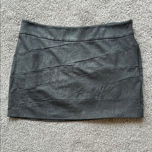 Express Charcoal Textured Mini Skirt